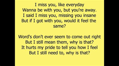 i miss you lyrics